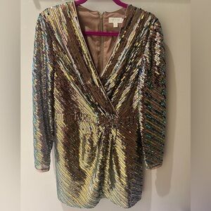 jewelry with brown dress Glamorous Affair Bustier Sequin Maxi Dress main image 0